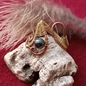 Bague ouverte hématite