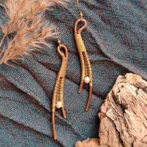 Boucles tressées avec perles