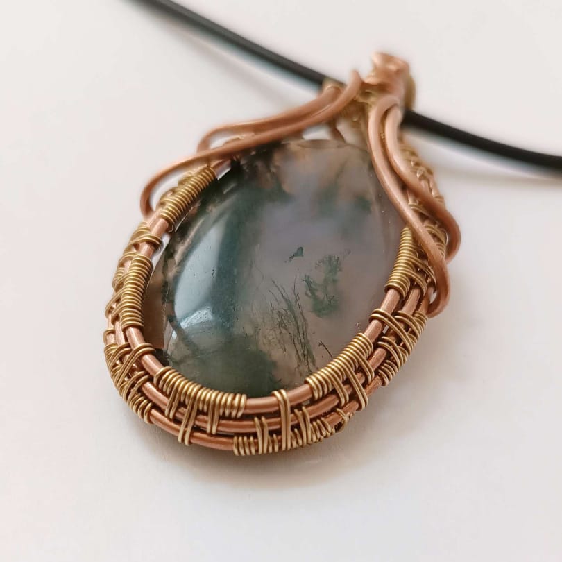 Collier agate mousse – Image 3