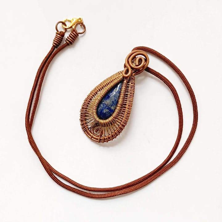 Collier goutte lapis lazuli – Image 2