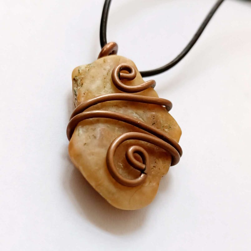 Collier simple quartz jaune – Image 3