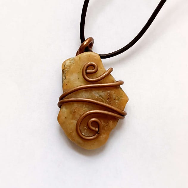 Collier simple quartz jaune – Image 2