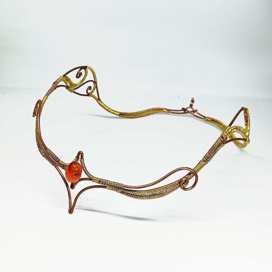 Diadème fantaisie avec Cornaline