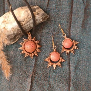 Parure céramique rose