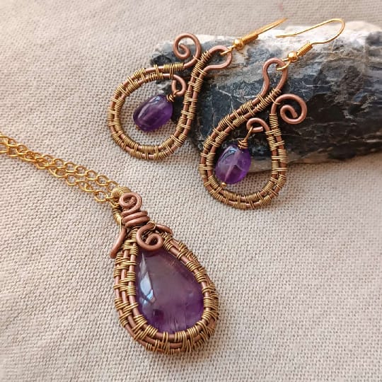 parure-goutte-améthyste